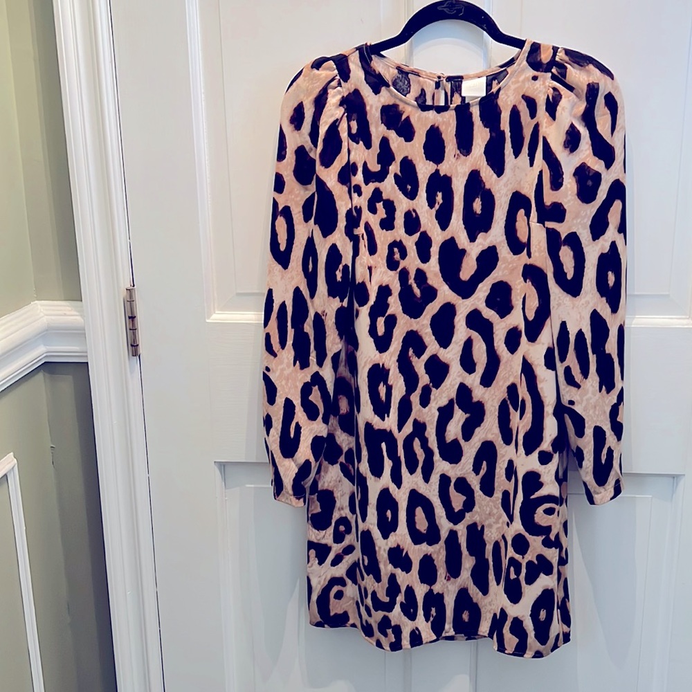 NWT H&M Leopard Print Shift Dress. 100% Polyester